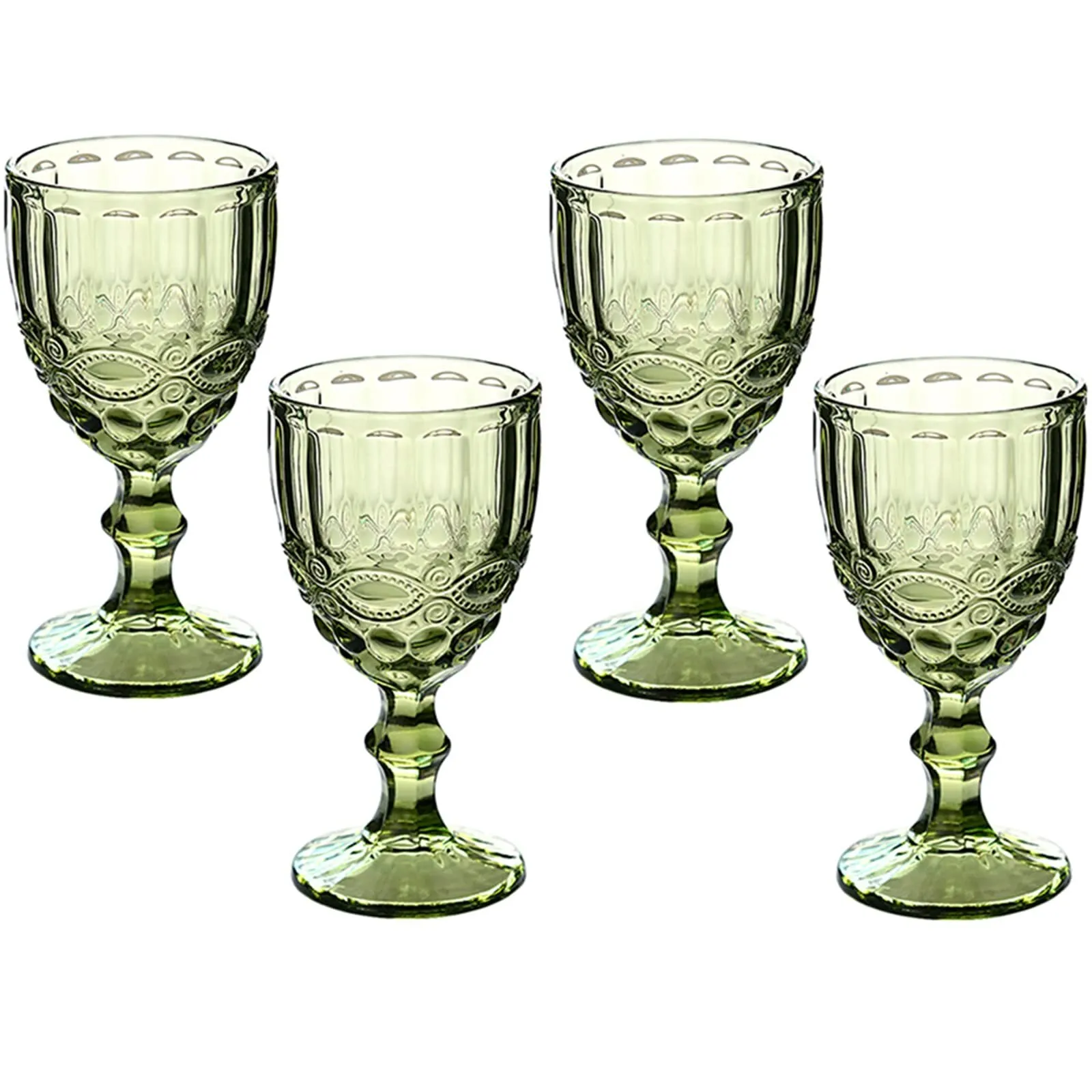 Green water goblet
