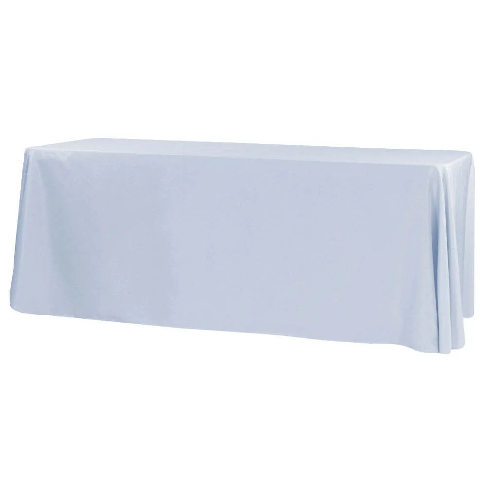Polyester 90"x156" Rectangular Tablecloth- Dusty Blue 