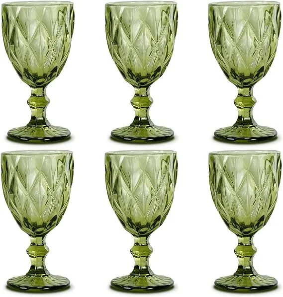 Green water goblet 