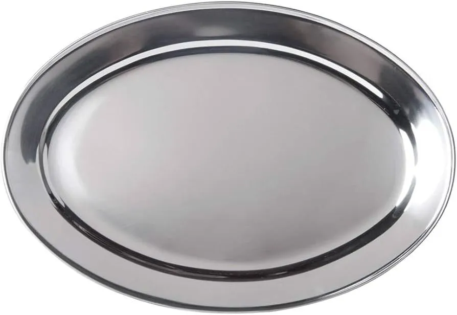 Oval Stainless Steel Serving Platter 25 7/8 " x 18"