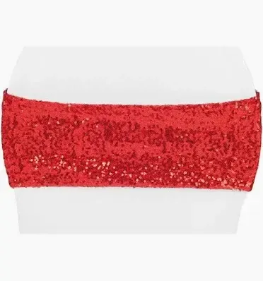 Red Sequin Chair Band