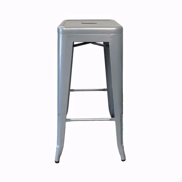 Silver Metal Stool