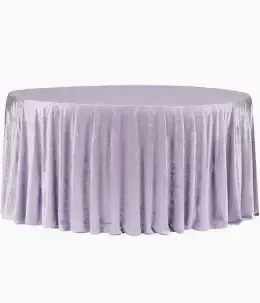 Velvet 120" Round Tablecloth- Wisteria