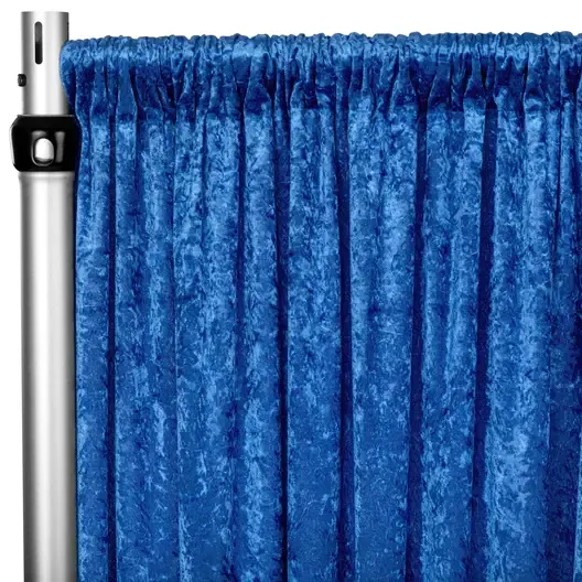 Velvet Drape 10ftH 52"W- Royal Blue 