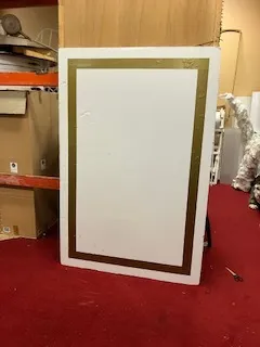 Foam boards white with gold edge 6x4