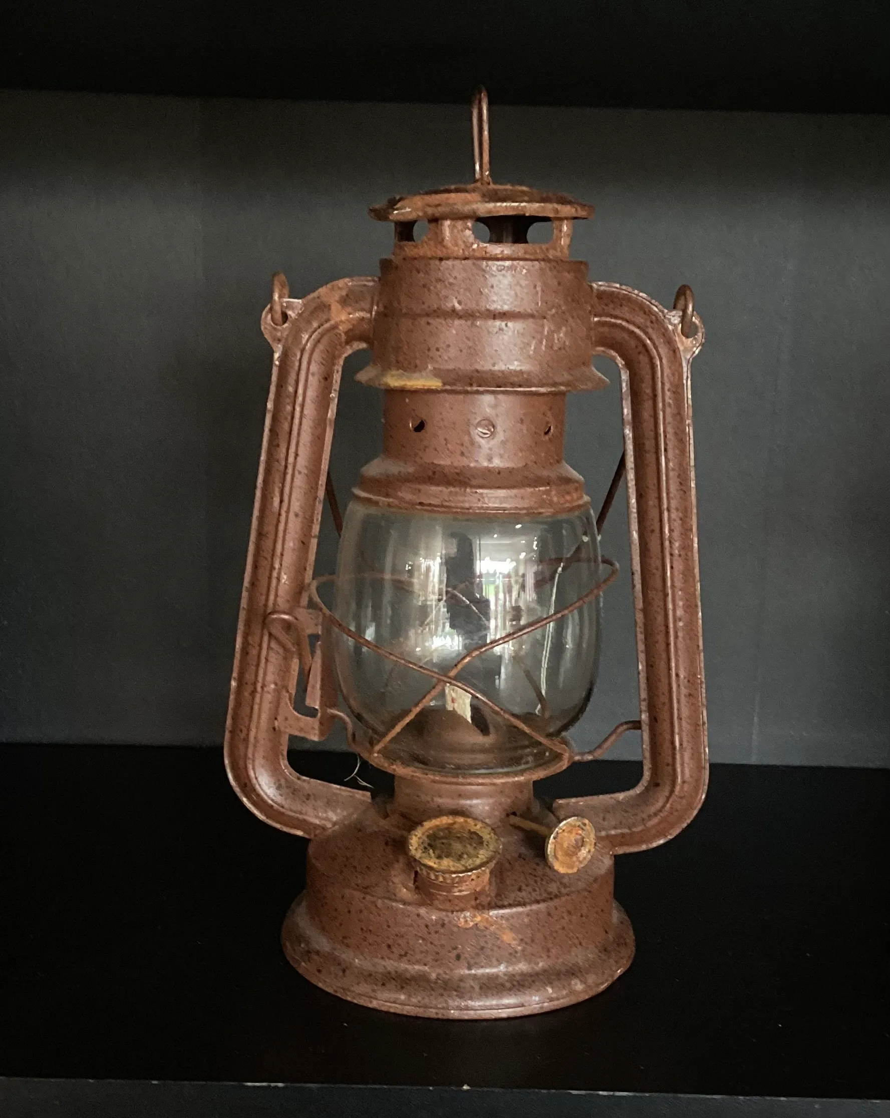 Brown rustic lantern