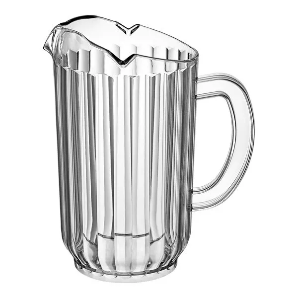 Choice 60 oz. Clear SAN Plastic Beverage Pitcher