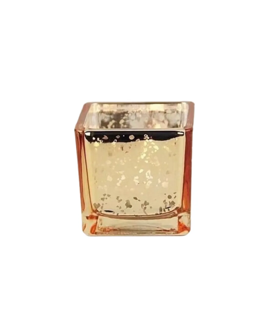 Gold Square Mercury Votive Candle Holder