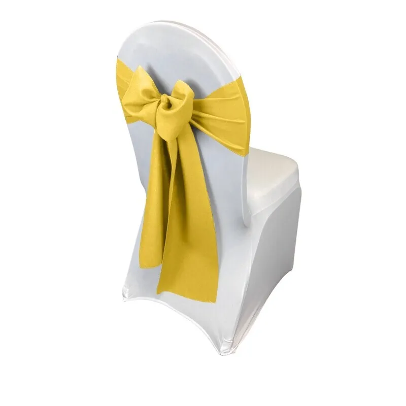 Canary Yellow Satin Chair Sash