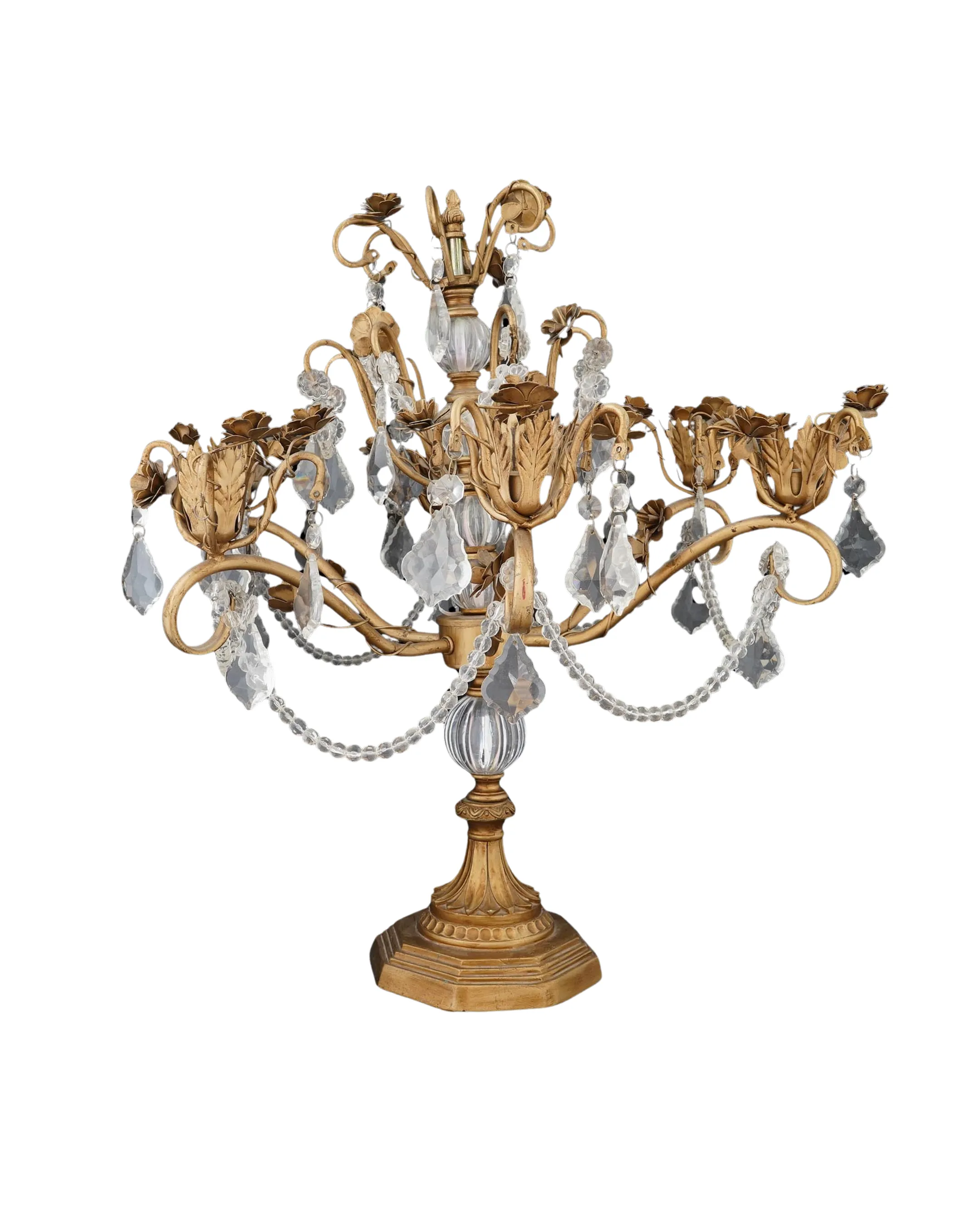 Vintage Bronze Ornate Candelabra 