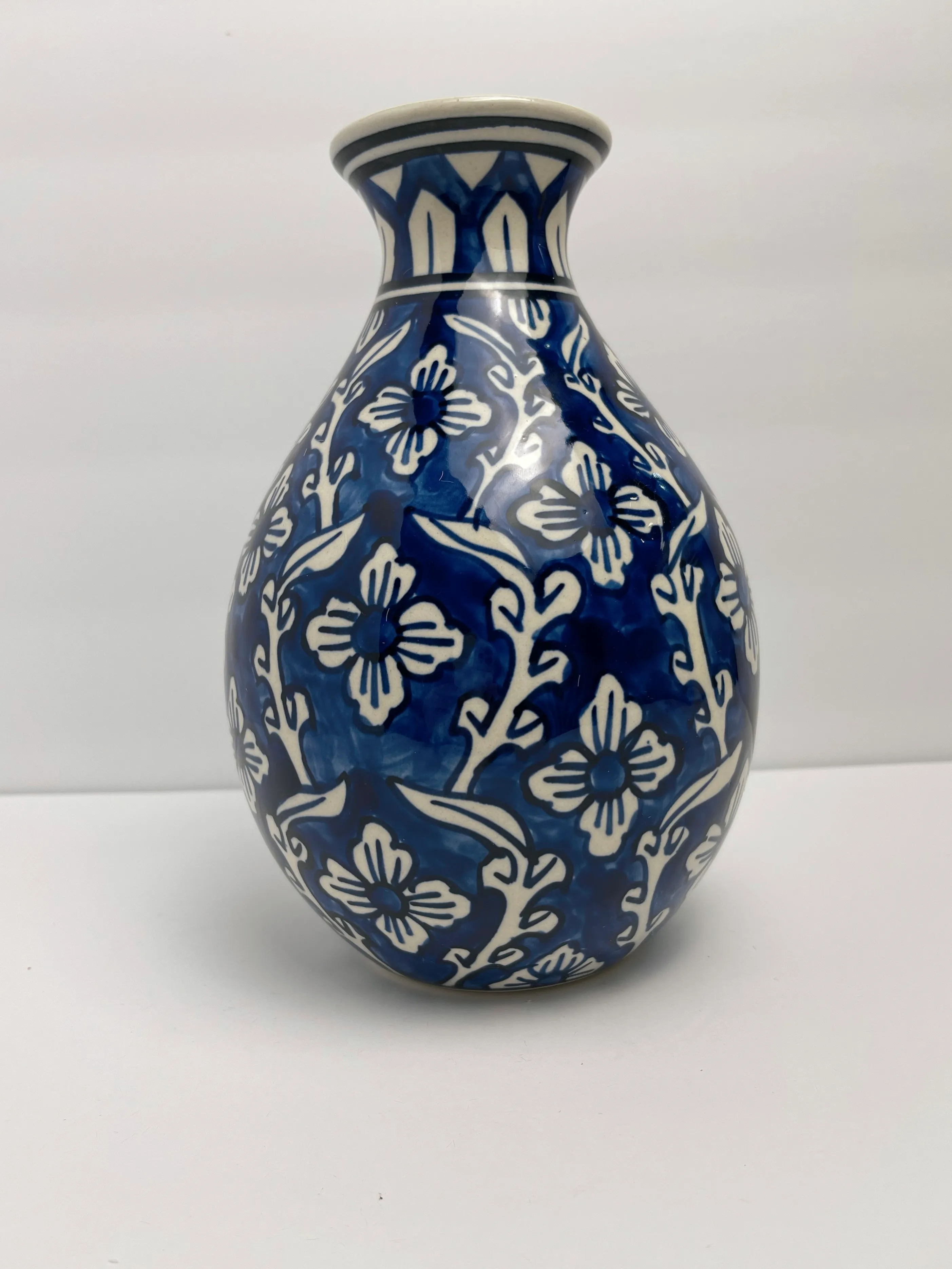 Blue and White Flower Vase 