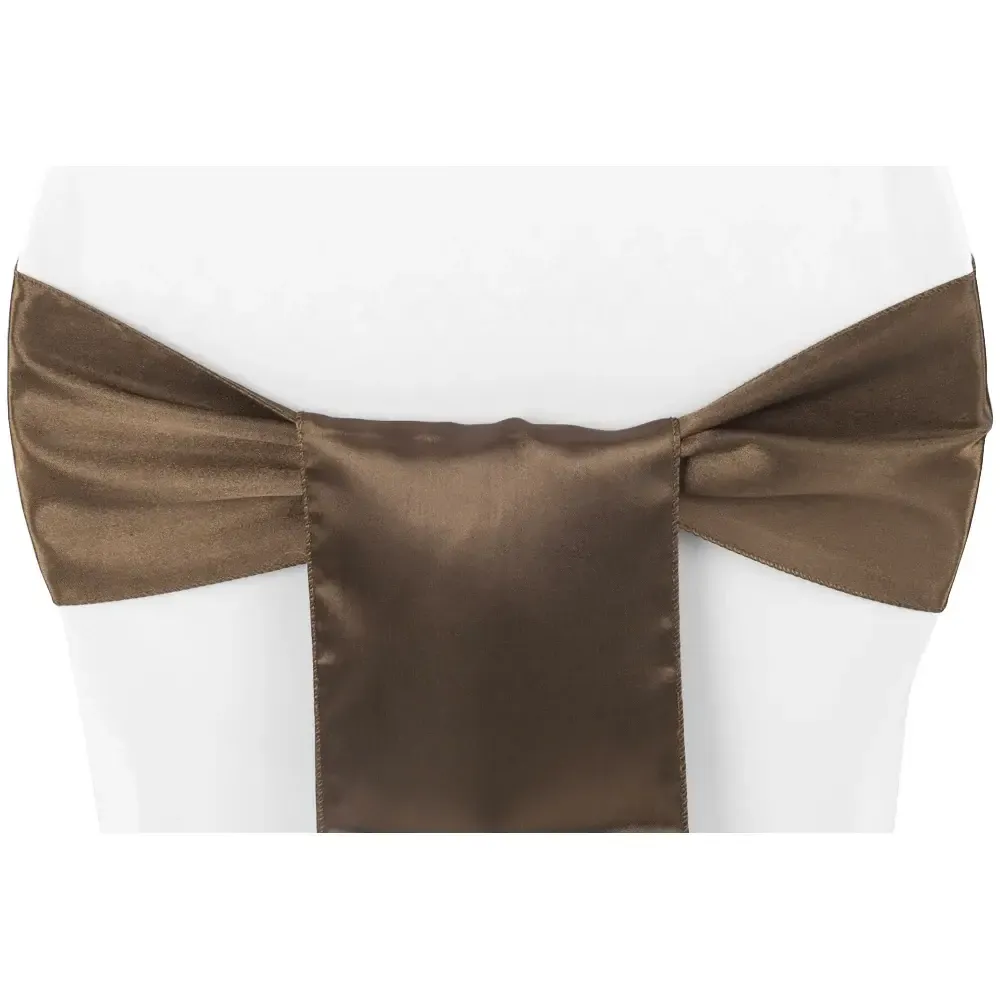 Brown Satin Chair Sash