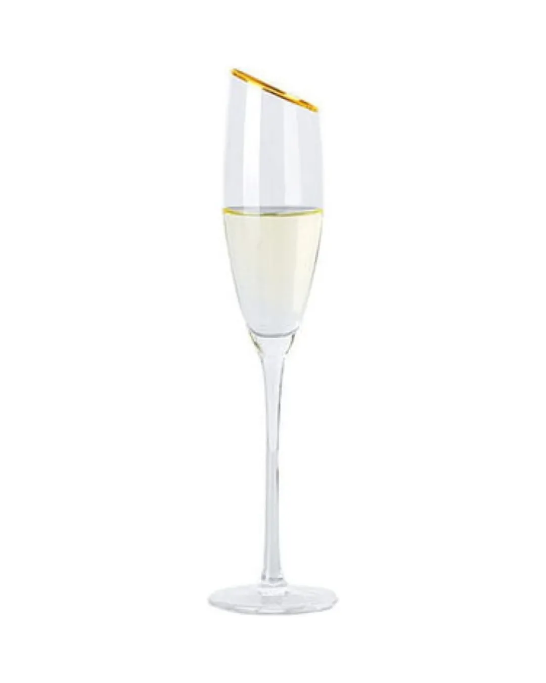 Gold Rim Champagne Glass