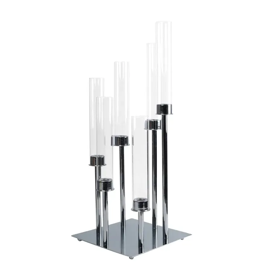 Silver 6 Arm Candelabra 24" 