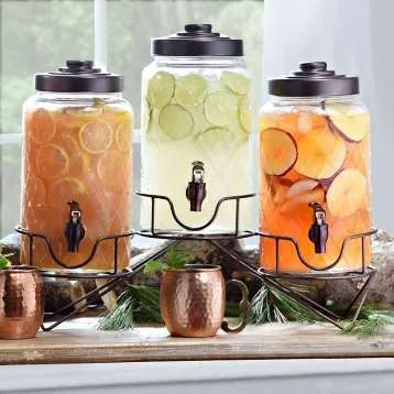 Beverage Dispenser with Bronze Lid