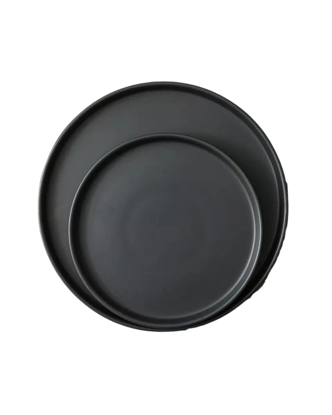 Celina Round Stone Black Matte Dinnerware