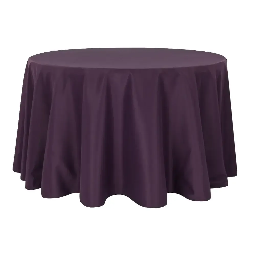 Purple Plum Matte Satin Linen