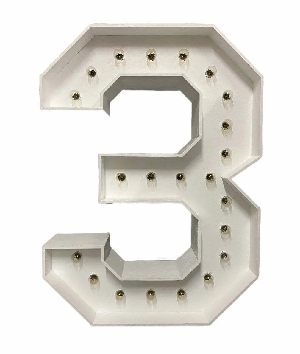 Number “3” marquee 