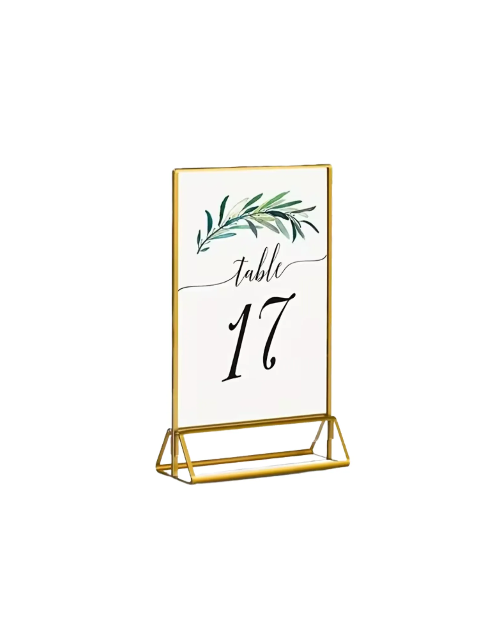 Gold Frame Square Table Numbers Set (1-20)
