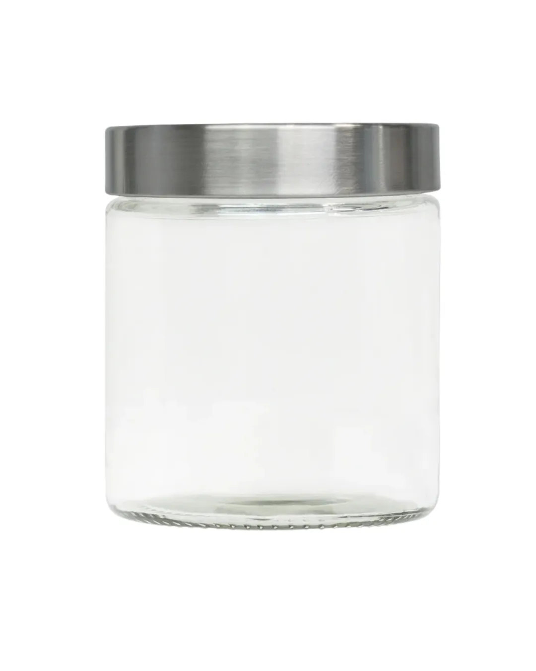 Glass Jar With Stainless Steel Lid 