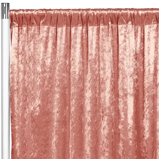 Velvet Drape 10ftH 52"W- Cinnamon Rose 