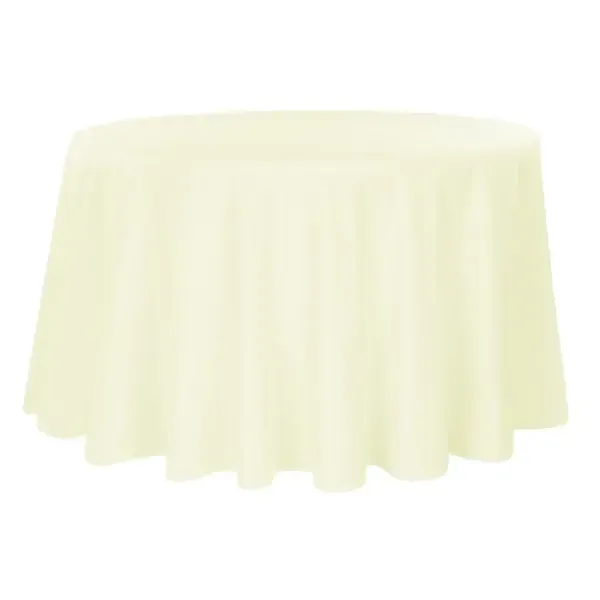 Polyester 120" Round Tablecloth- Ivory