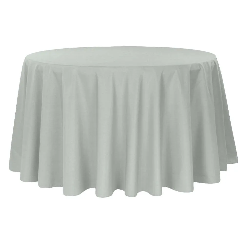 Polyester 120" Round Tablecloth- Gray