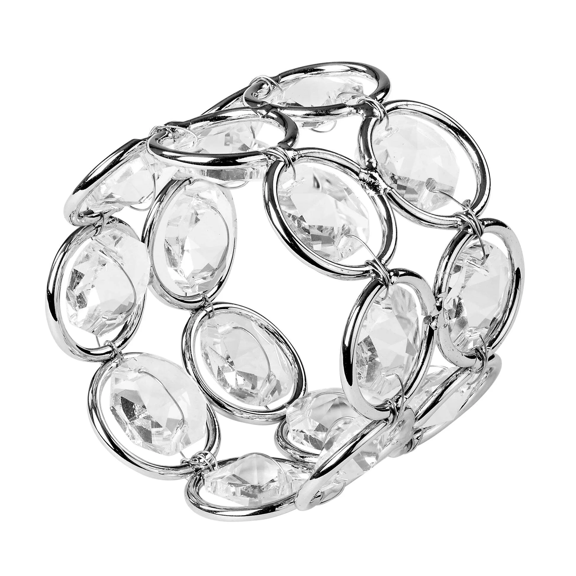 Crystal Napkin Ring Silver