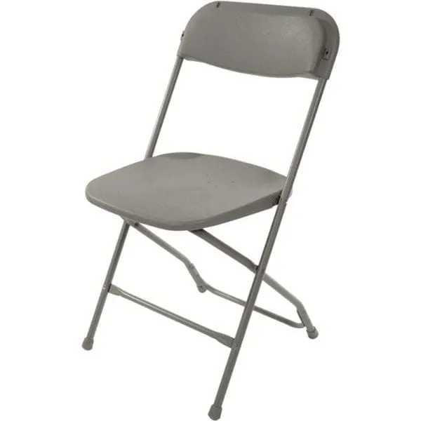 Gray Plastic Folding Chair