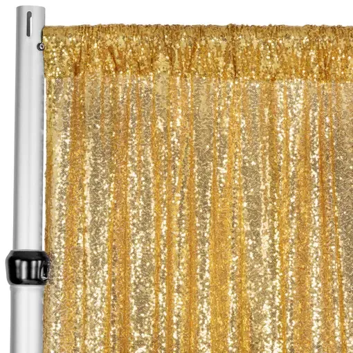 Sequin Drape 10ftH 52"W- Gold 