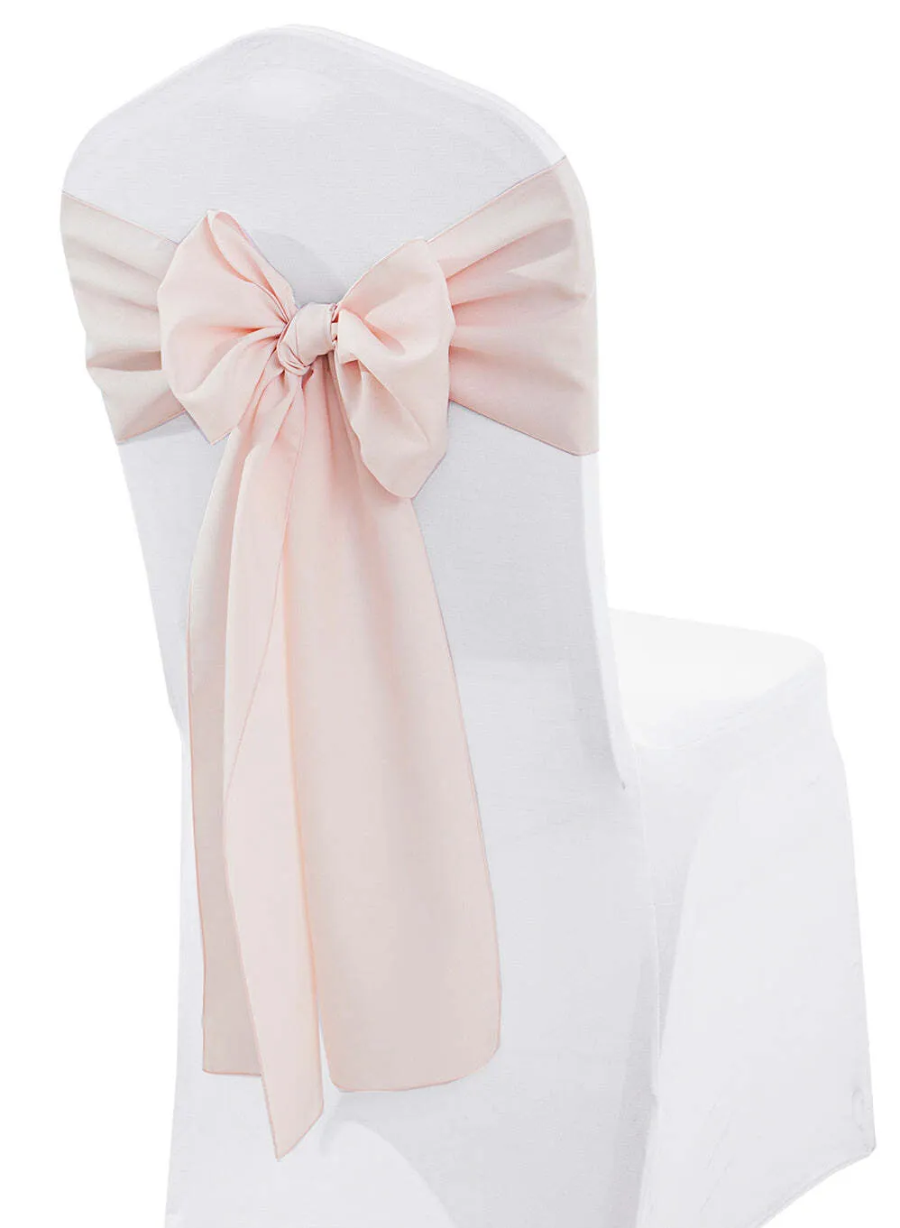 Satin Chair Sash- Blush
