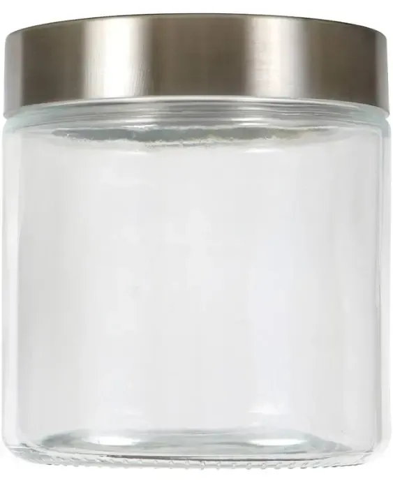 Glass Jar With Stainless Steel Lid 