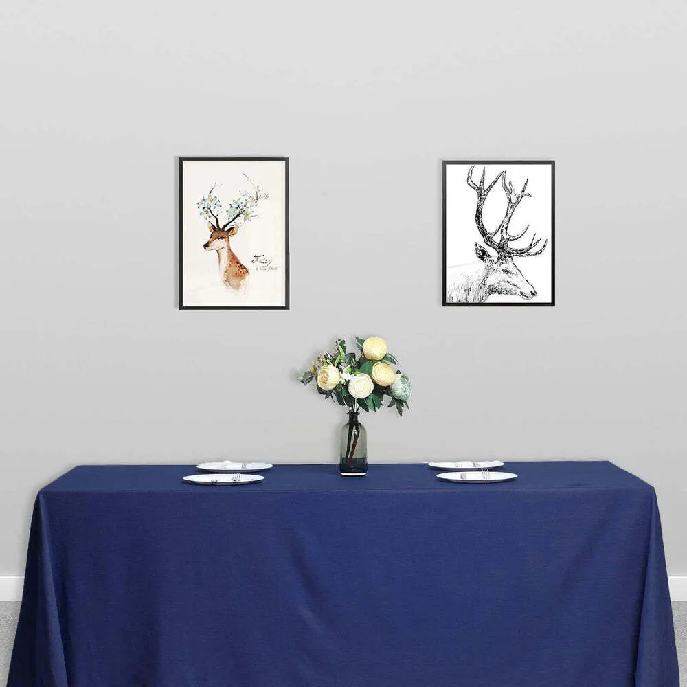 Polyester 90"x156" Rectangular Tablecloth- Navy Blue