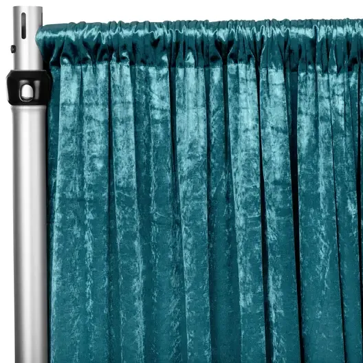 Velvet Drape 10ftH 52"W- Turquoise 