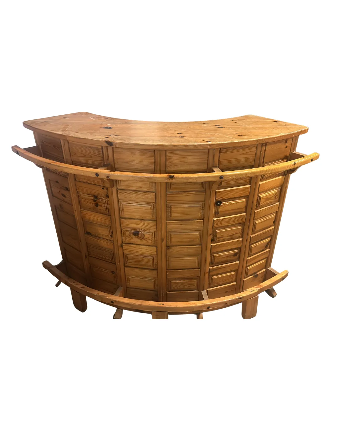 Vintage Tropical Tiki Wooden Bar 