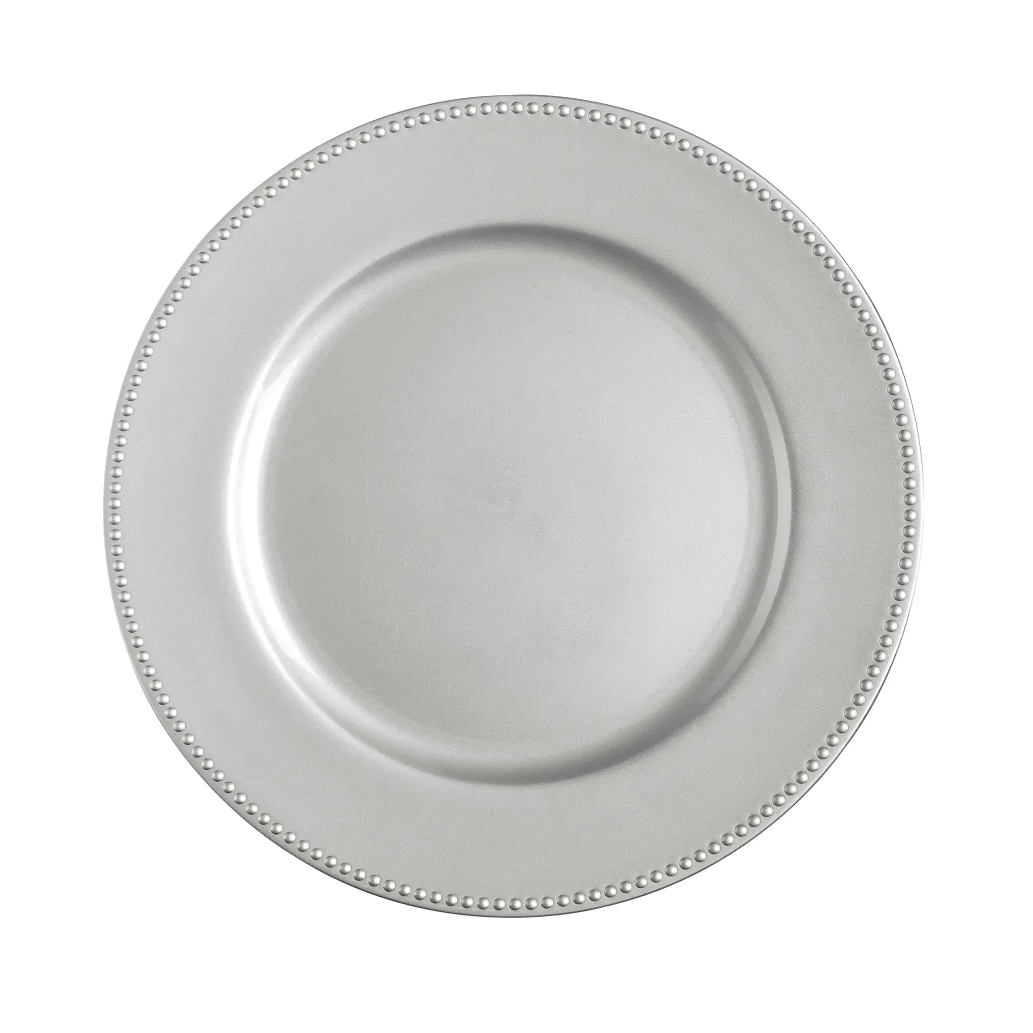 Silver Dotted Acrylic Charger 