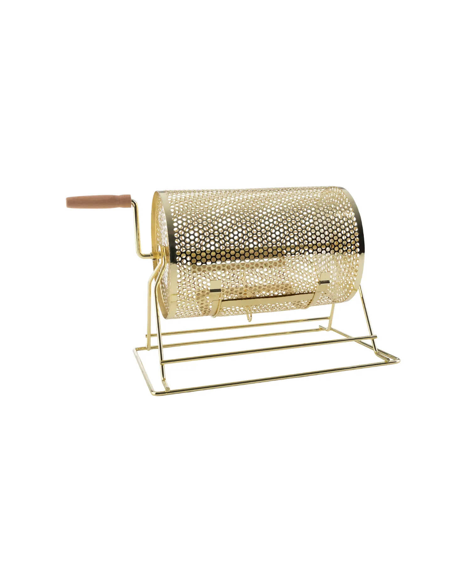 Small Gold Metal Raffle Drum