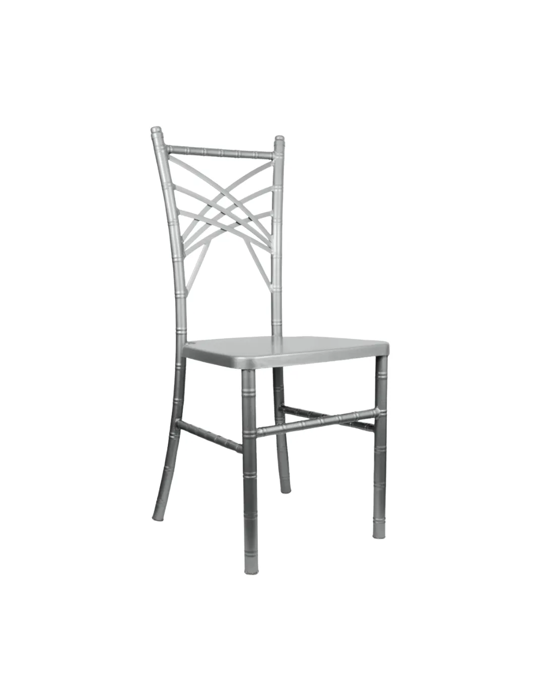 Silver Cross Back Chiavari Chair with Cushion Pad