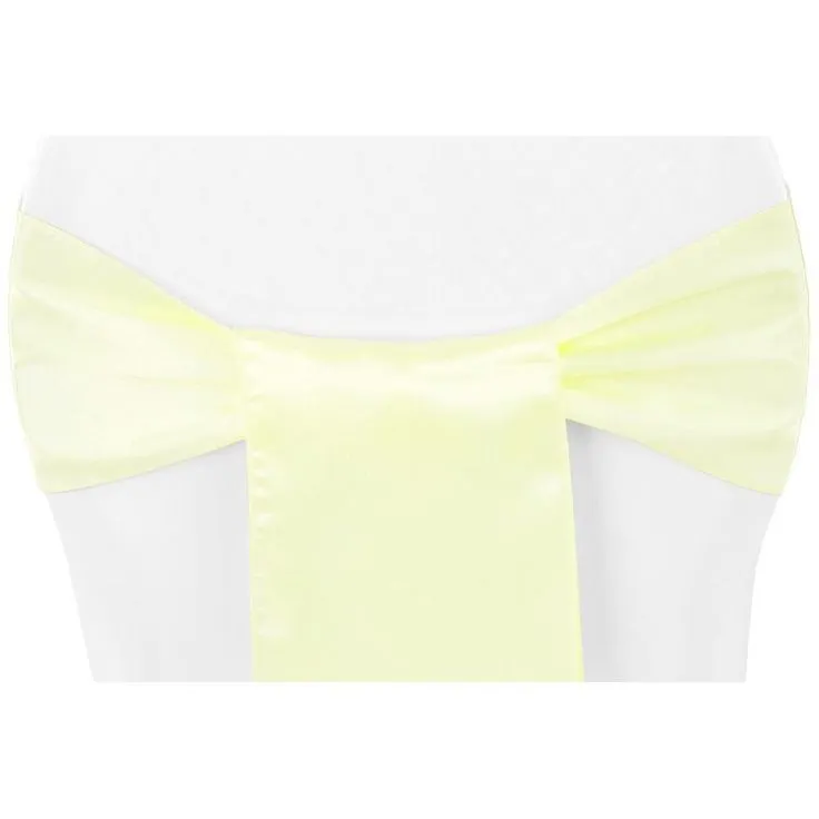 Yellow Satin Chair Sash