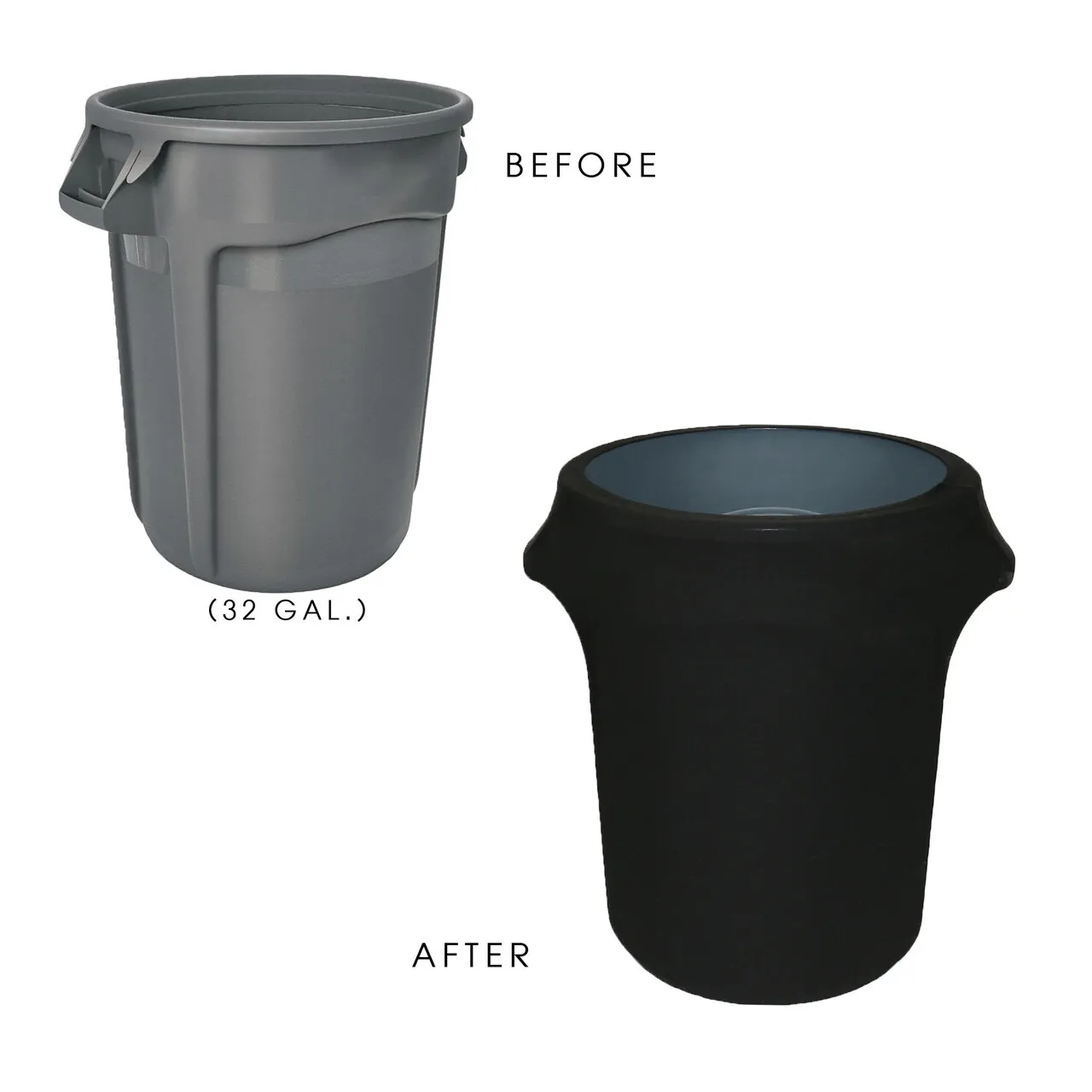  Black trash can covers 