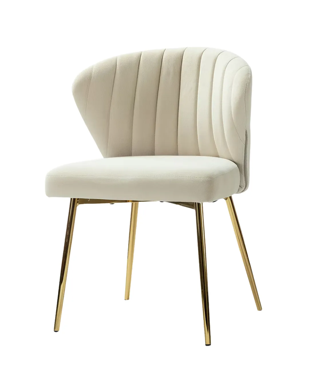 Beige Velvet Chair