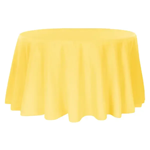 Polyester 120" Round Tablecloth- Light Yellow