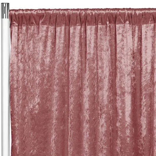 Velvet Drape 10ftH 52"W- Mauve