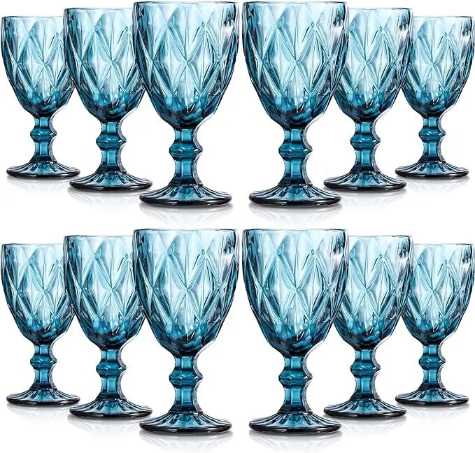 Blue Goblet Glass 10oz