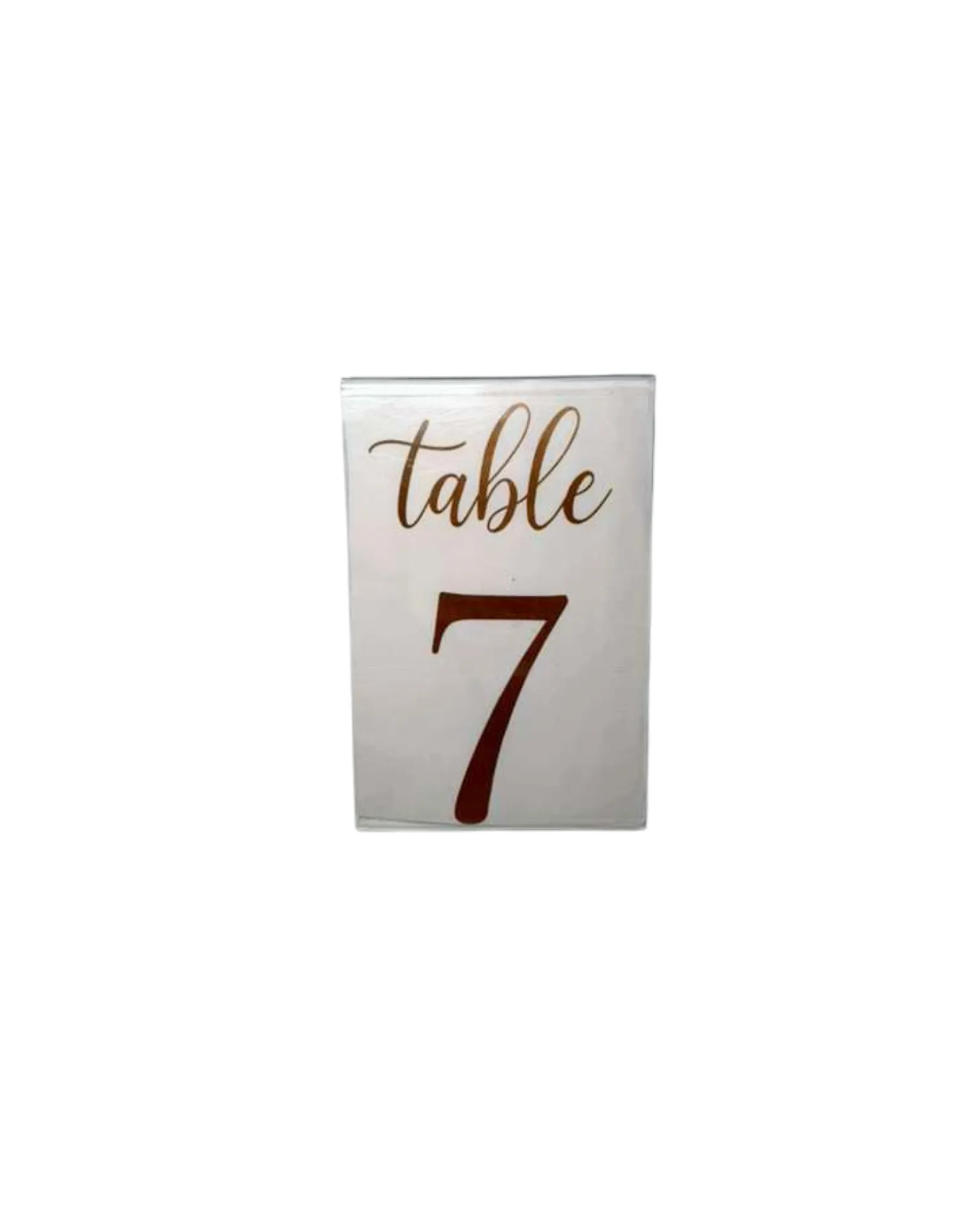 White Square Acrylic Table Numbers Set (1-20)