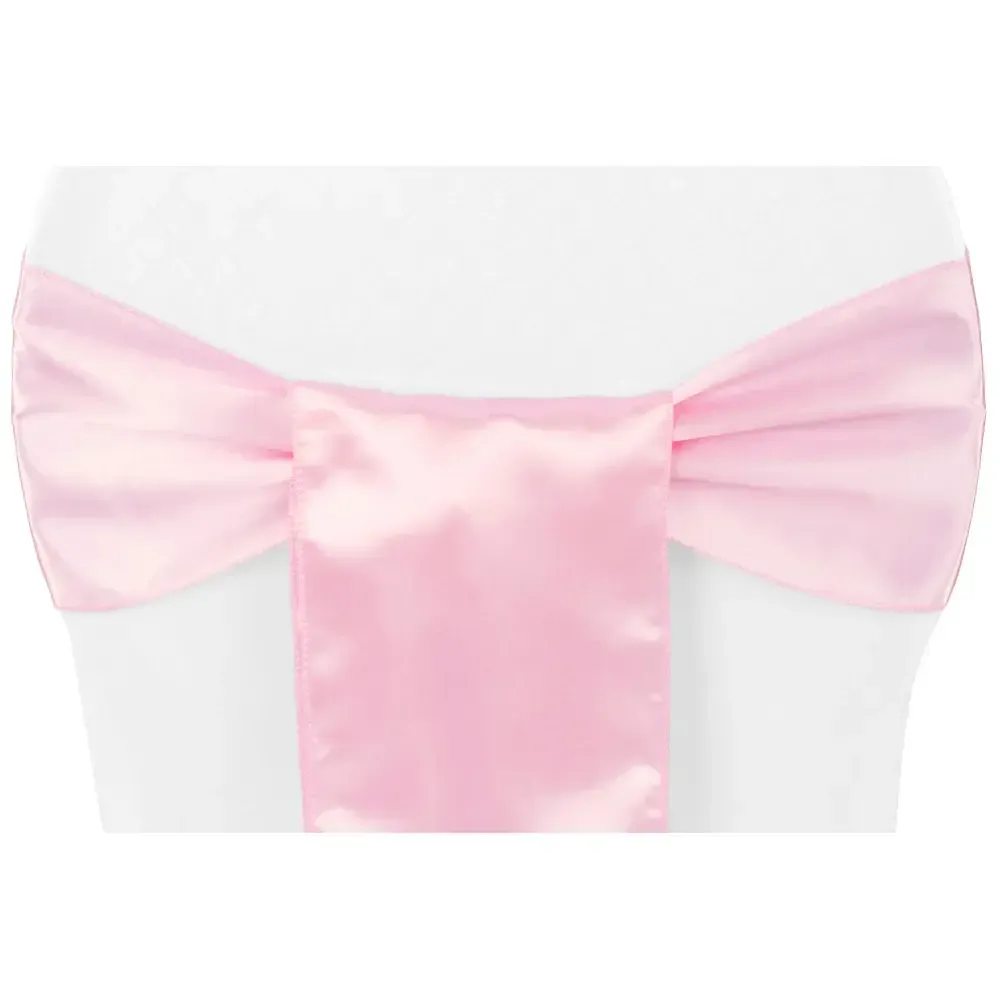 Pink Satin Chair Sash
