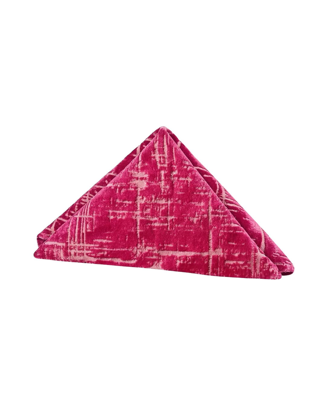 Fuchsia Velvet Etched Napkin