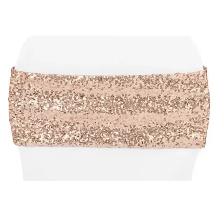 Rose Gold Sequin Chair Band