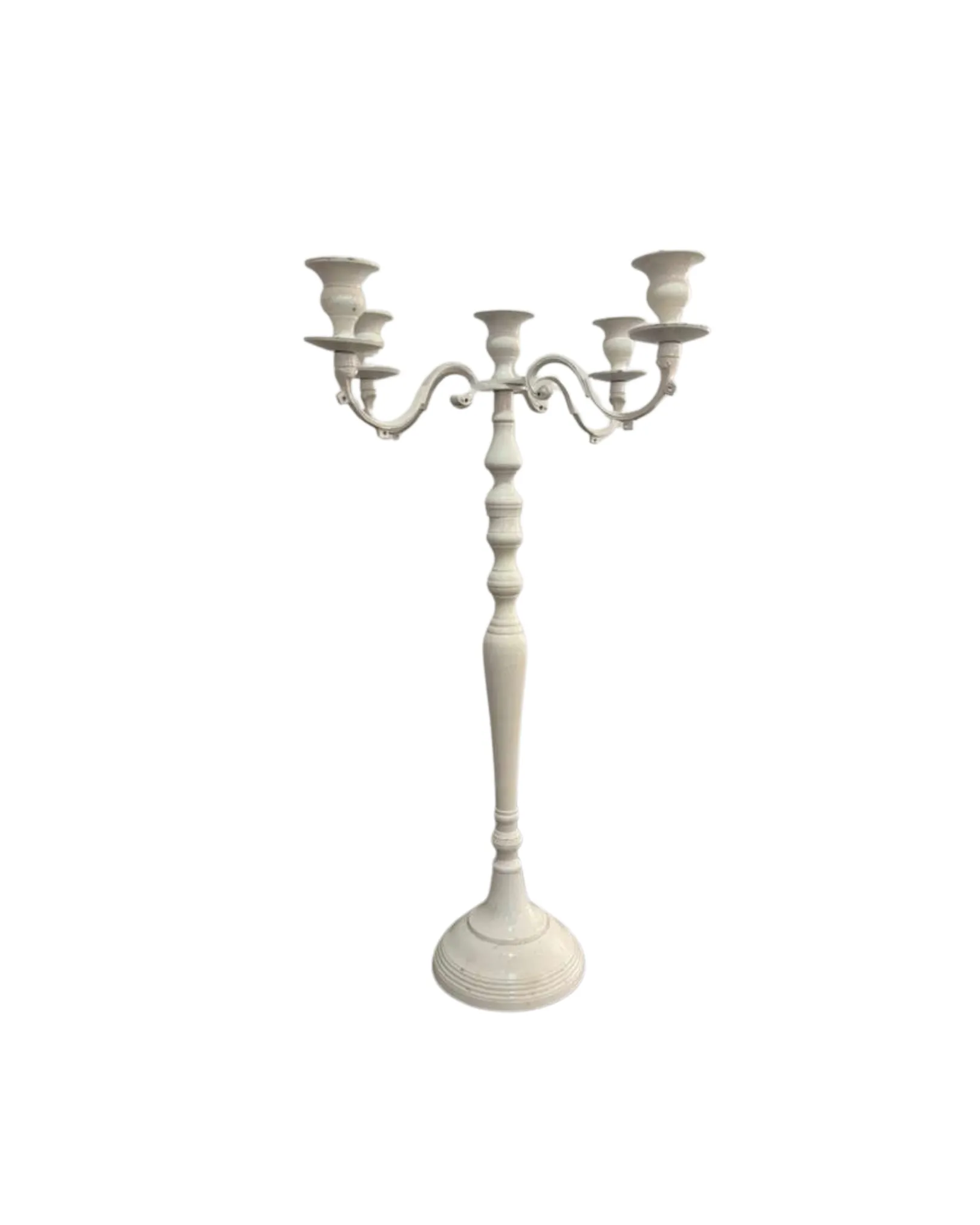 5 Head White Candelabra