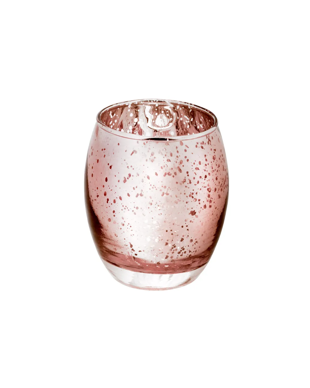 Rose Gold Round Rim Mercury Votive Candle Holder